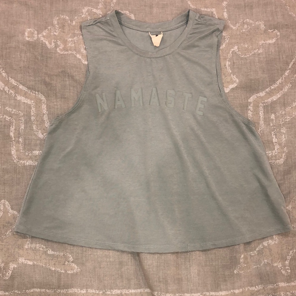 Spiritual Gangster Namaste Mint Green Crop Top
